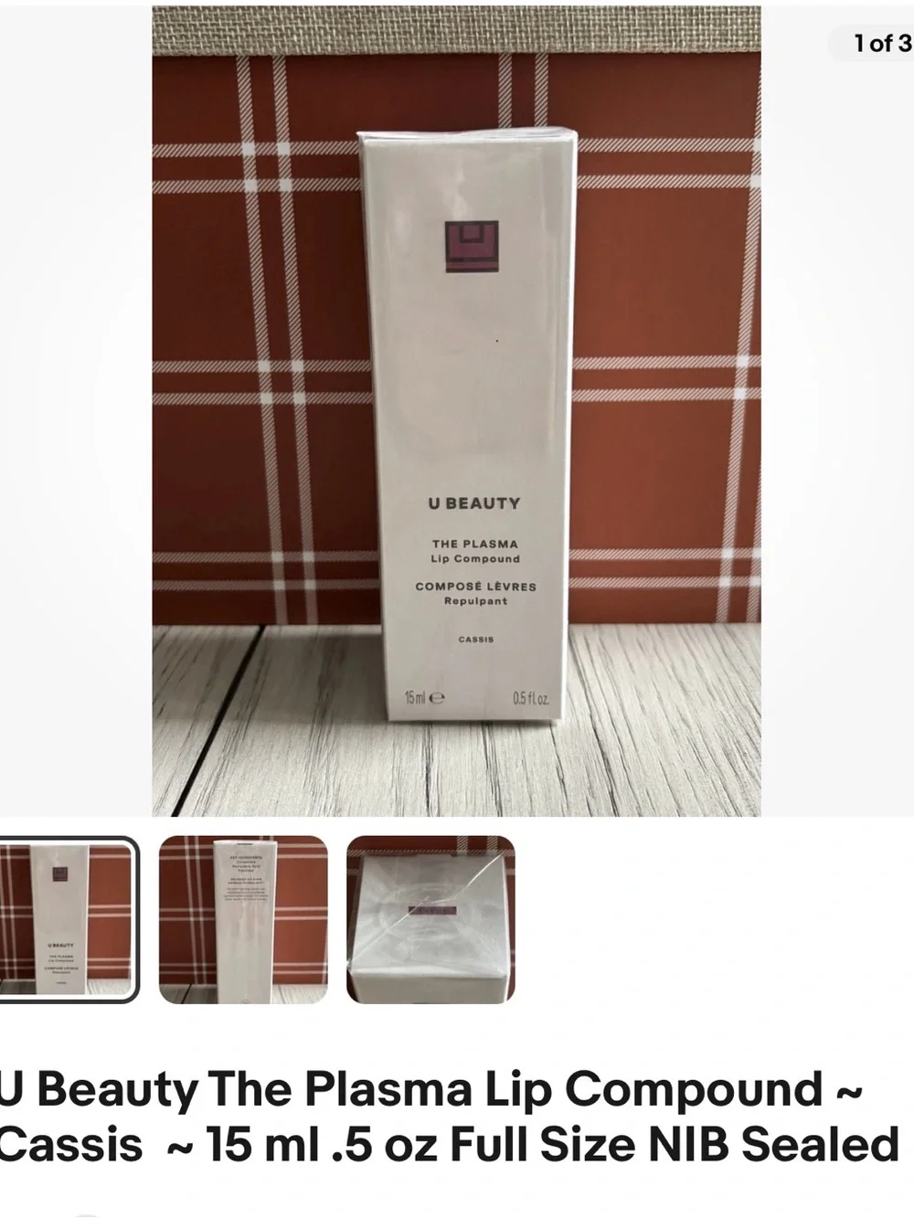 U Beauty The Plasma Lip Compound — Cassis (Purple Lip Gloss/Balm)